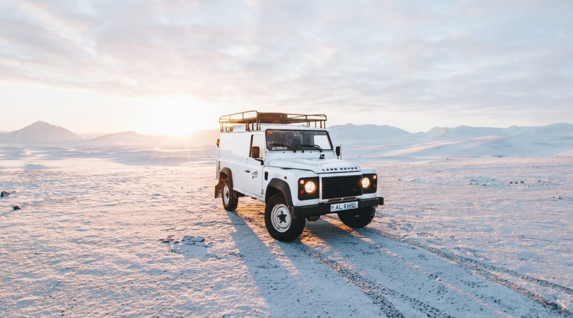 white Land Rover